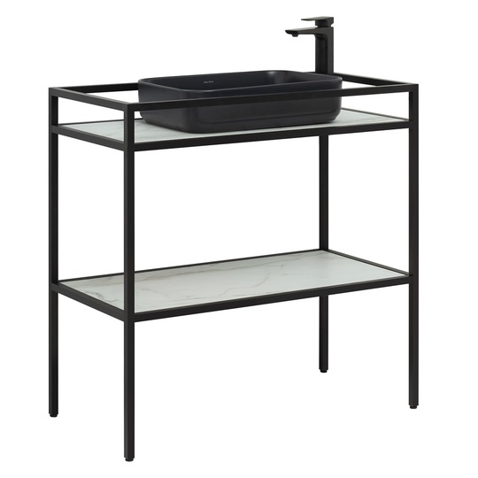 Консоль с раковиной Allen Brau Либерти 90 черный браш