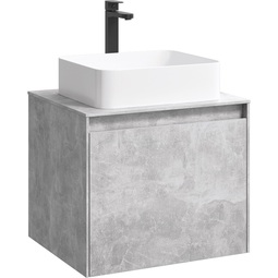 Тумба с раковиной Aqwella Mobi 60 бетон светлый