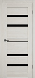 Межкомнатная дверь VFD Atum Pro 26 Artic Oak стекло лакобель черное black gloss