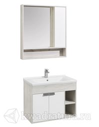 Комплект мебели для ванной Акватон Флай 80 белый/дуб крафт