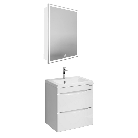 Комплект мебели для ванной Grossman Виста 50 белый глянец подвесной