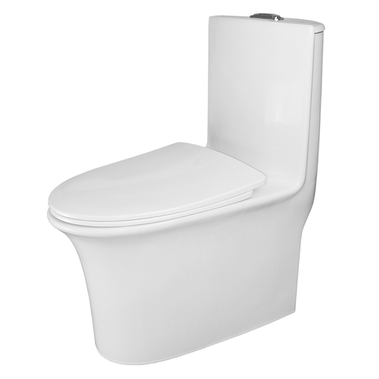 Унитаз-моноблок безободковый Azario Luna AZ-1037 сиденье микролифт