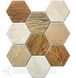 Мозаика керамогранитная Bonaparte Wood comb 29,5х25,6