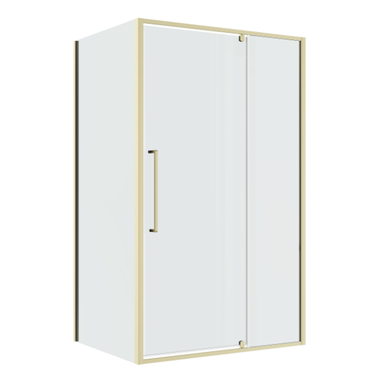 Душевой уголок Niagara Nova NG-45-11ASG-A80SG-34 110x80x195 золото сатин прозрачное стекло