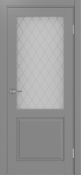 Межкомнатная дверь OPorte Тоскана 602.21 Стекло кристалл Серый