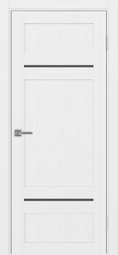 Межкомнатная дверь OPorte Турин 532.12121 Белый лед стекло графит
