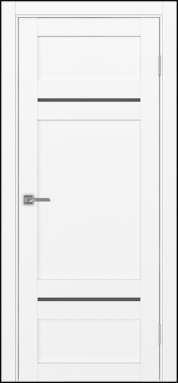 Межкомнатная дверь OPorte Турин 532.12121 Белый снежный стекло графит