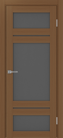Межкомнатная дверь OPorte Турин 532.22222 Орех стекло графит