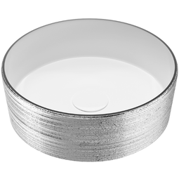 Раковина Grossman GR-5020SW серебро белая 35,5х35,5 см