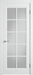 Межкомнатная дверь VFD Stockholm Classic Glanta Polar стекло сатин white cloud