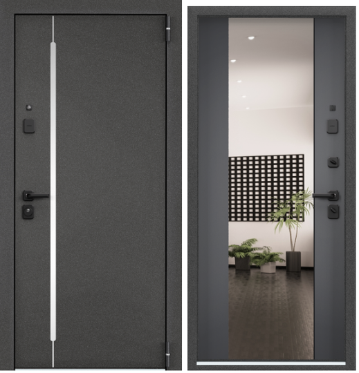 Дверь входная стальная Торэкс S.Omega PRO MP Колоре гриджио SP-18N /ПВХ Оскуро OP-ММ