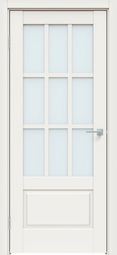 Межкомнатная дверь Triadoors 641 Белоснежно матовый стекло сатин