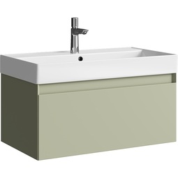 Тумба с раковиной Aqwella Geometria 80 зеленый шалфей