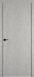 Межкомнатная дверь VFD Urban Z Antic Loft ДГ матовая алюминиевая черная кромка black edge