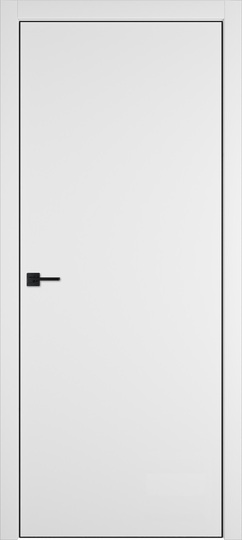 Межкомнатная дверь VFD Urban Z Emalex Ice ДГ черная кромка black edge 4 стороны