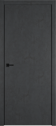Межкомнатная дверь VFD Urban Z Jet Loft ДГ матовая алюминиевая черная кромка black edge