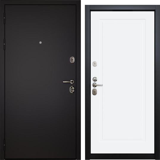 Входная дверь VFD Comfort Termo Flat 1 Букле графит/Loft White