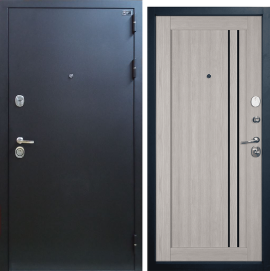 Входная дверь VFD Expert Pro 3K Букле черный/Atum Pro 33 Stone Oak стекло лакобель черное black gloss