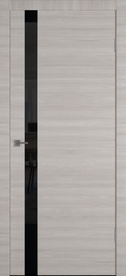 Межкомнатная дверь VFD Solo Stone Oak стекло лакобель черное black gloss